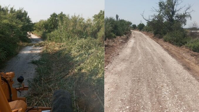 Σε εξέλιξη έργα για αποκατάσταση και συντήρηση αγροτικής οδοποιίας