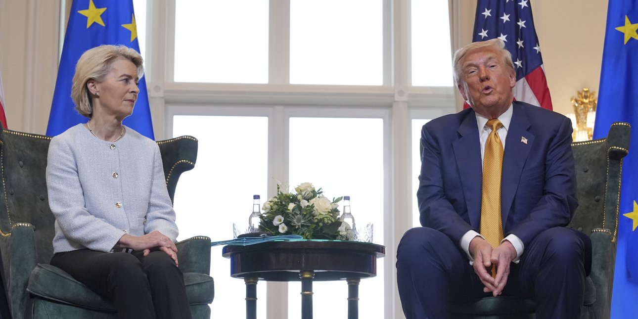 Ο Τραμπ απειλεί την ΕΕ: «Δασμοί 35% εάν δεν κάνετε επενδύσεις 600 δισ. στις ΗΠΑ» Ο Τραμπ απειλεί την ΕΕ: «Δασμοί 35% εάν δεν κάνετε επενδύσεις 600 δισ. στις ΗΠΑ»