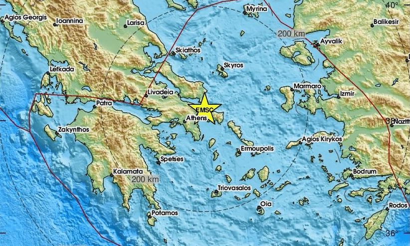 Ισχυρός σεισμός 5,5 ρίχτερ  στα Νέα Στύρα Εύβοιας ταρακούνησε την Αθήνα