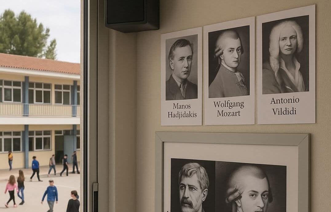 Δημοτικό σχολείο στη Λάρισα παίζει Μότσαρτ, Βιβάλντι και Χατζιδάκη στα διαλείμματα