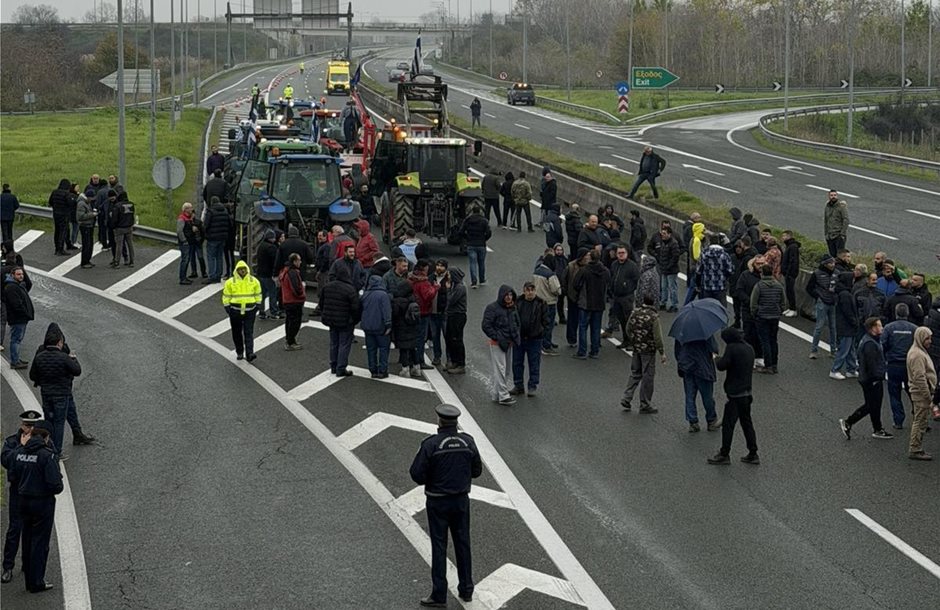 Επ- αόριστον κλείσιμο του ενός ρεύματος στην Εγνατία Οδό από τους αγρότες της Ημαθίας