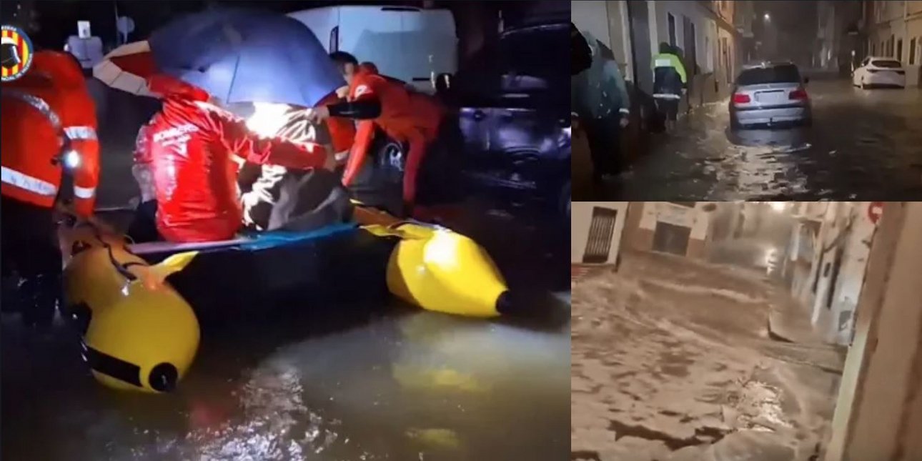 Φονικές πλημμύρες στην Ισπανία: Εικόνες χάους ξανά στη Βαλένθια, πλημμύρισαν τα πάντα, δείτε βίντεο