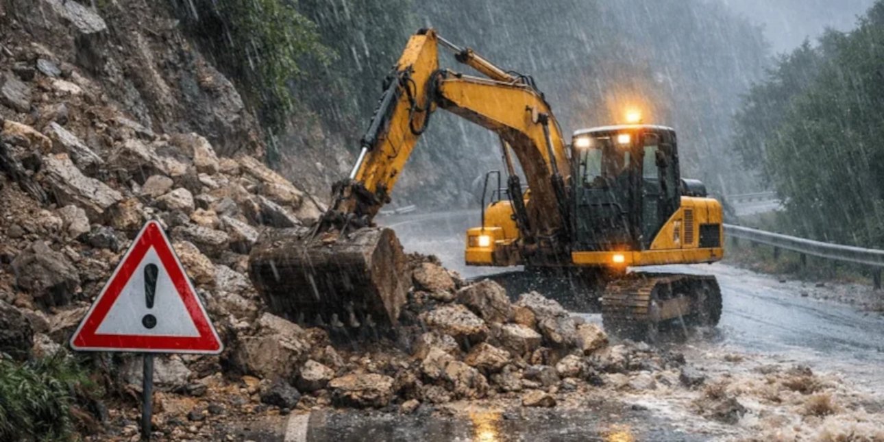 Εντονα καιρικά φαινόμενα στα Τζουμέρκα: Καθιζήσεις δρόμων, πτώσεις βράχων -Χωριά χωρίς ρεύμα και νερό