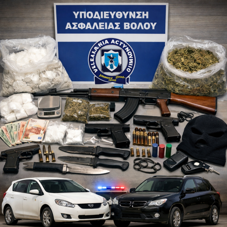 Κύκλωμα μαμούθ στον Βόλο: Στην Εισαγγελία Βόλου θα οδηγηθούν σήμερα οι «13» για τη διακίνηση ναρκωτικών