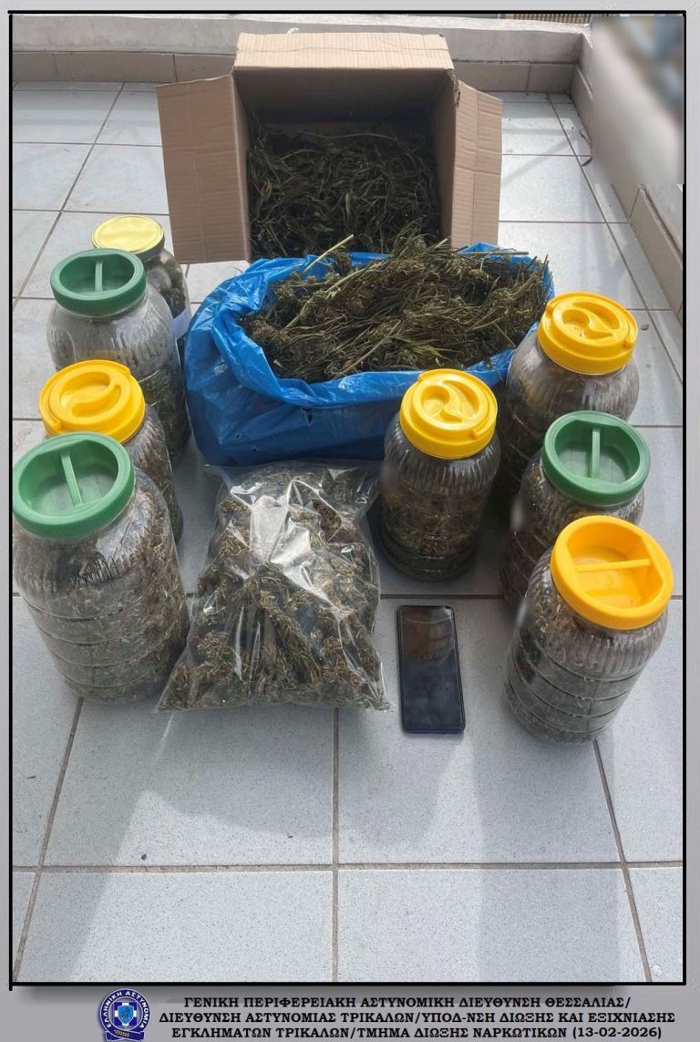 Τρίκαλα: Ο σκύλος της Αστυνομίας «ξετρύπωσε» 2,8 κιλά χασίς στο σπίτι 59χρονου