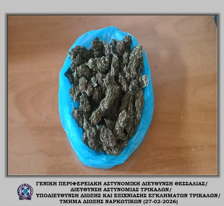 Τρίκαλα: Σακούλα με χασίς βρήκε ο αστυνομικός σκύλος στο σπίτι 67χρονου