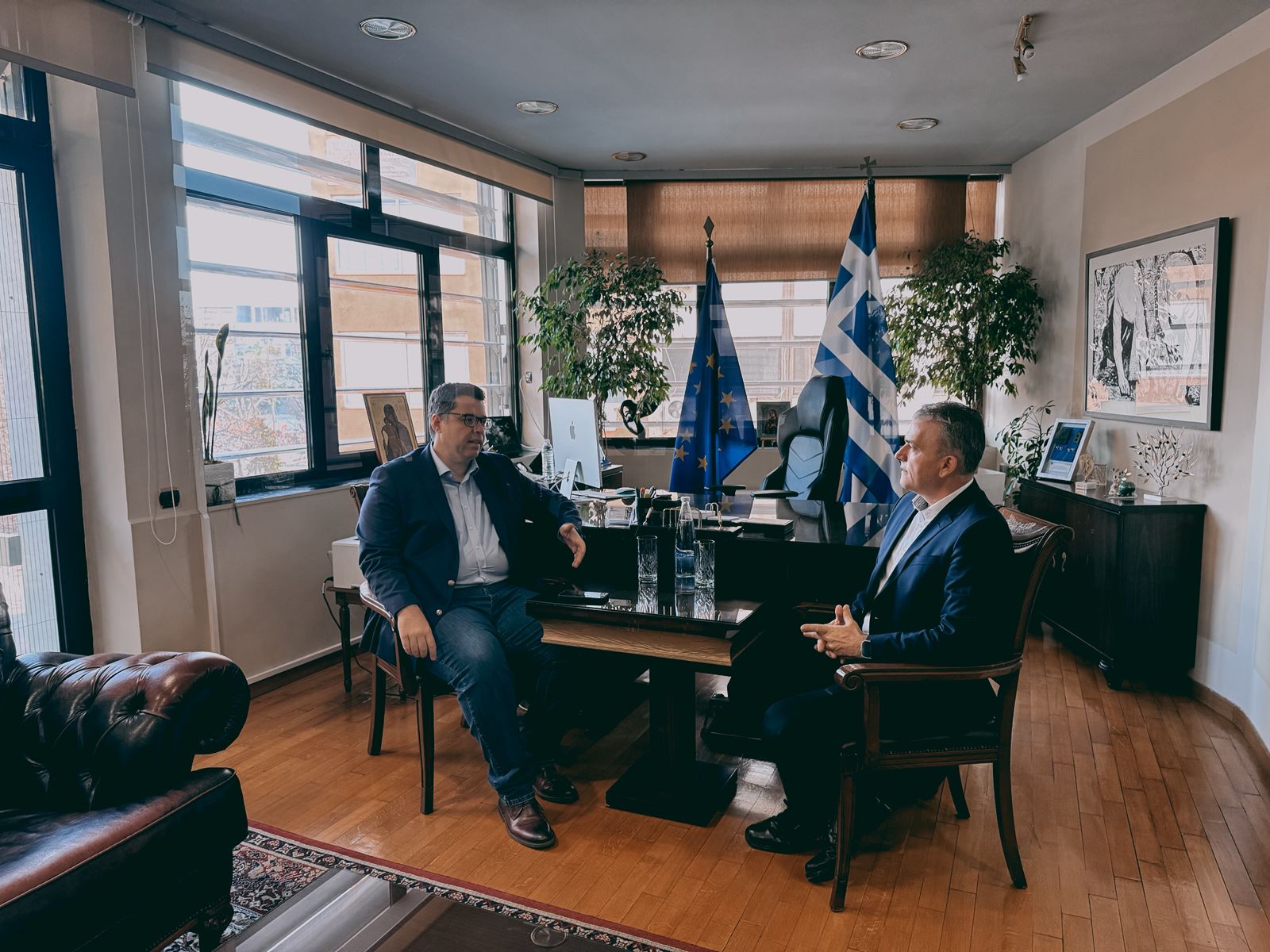 Συνάντηση Δημάρχου Λαρισαίων και Υφυπουργού παρά τω Πρωθυπουργώ (ΦΩΤΟ+βίντεο)