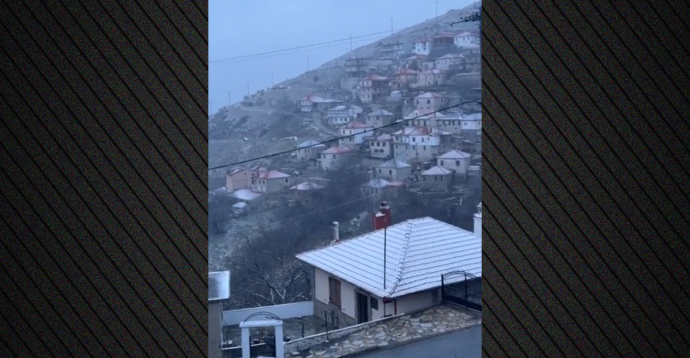 Στα λευκά η ορεινή Ελασσόνα -χειμωνιάτικο ξύπνημα (βίντεο)