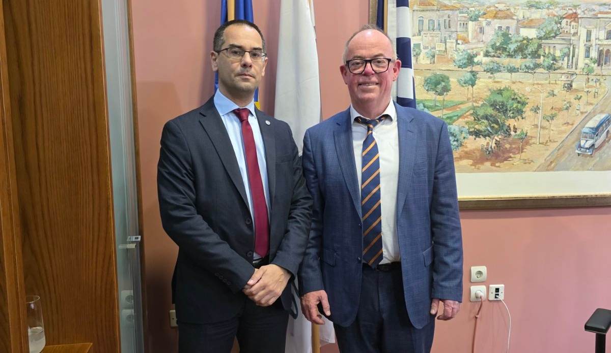 Συνάντηση Ρούντα με τον πρόεδρο του Επιμελητηρίου Λάρισας Χρήστο Γιακουβή