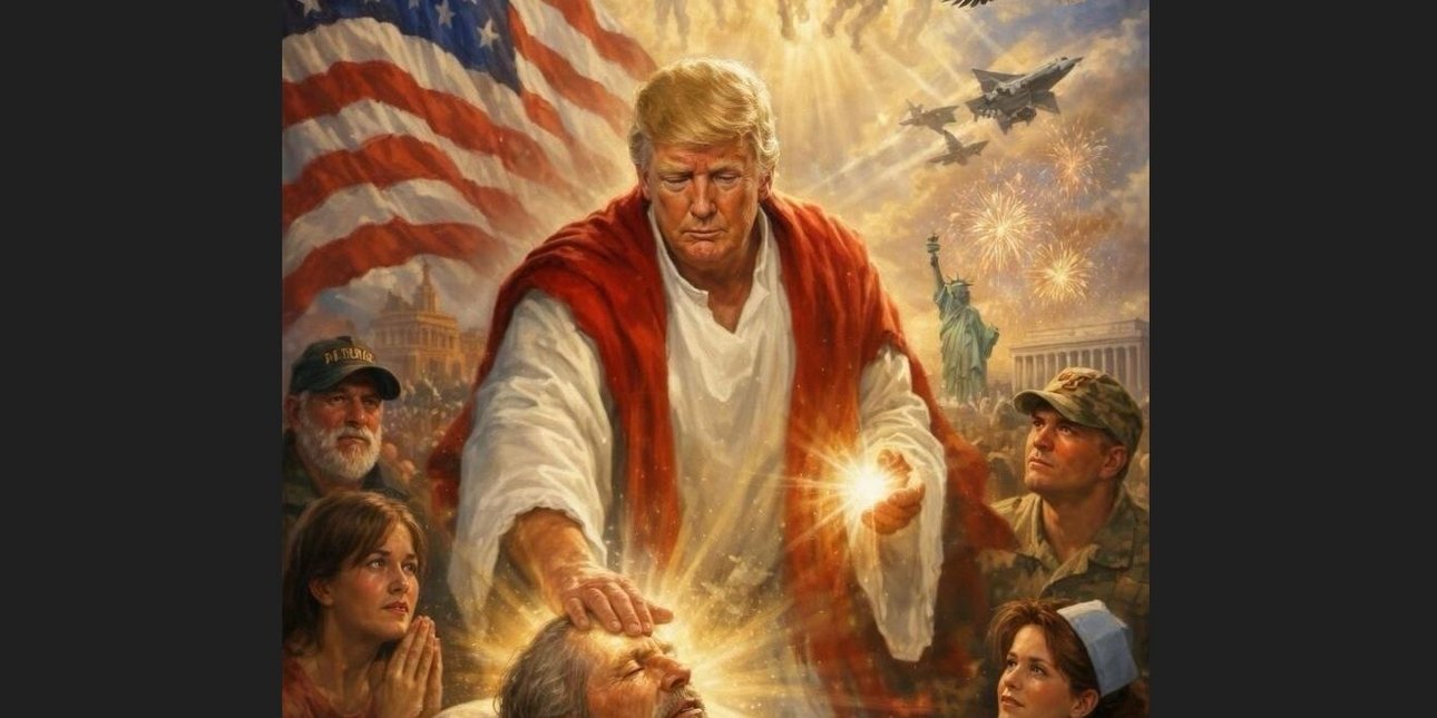 Μετά τον σάλο ο Τραμπ διέγραψε την ανάρτηση που τον εμφάνιζε ως Χριστό -«Εξωφρενική βλασφημία»