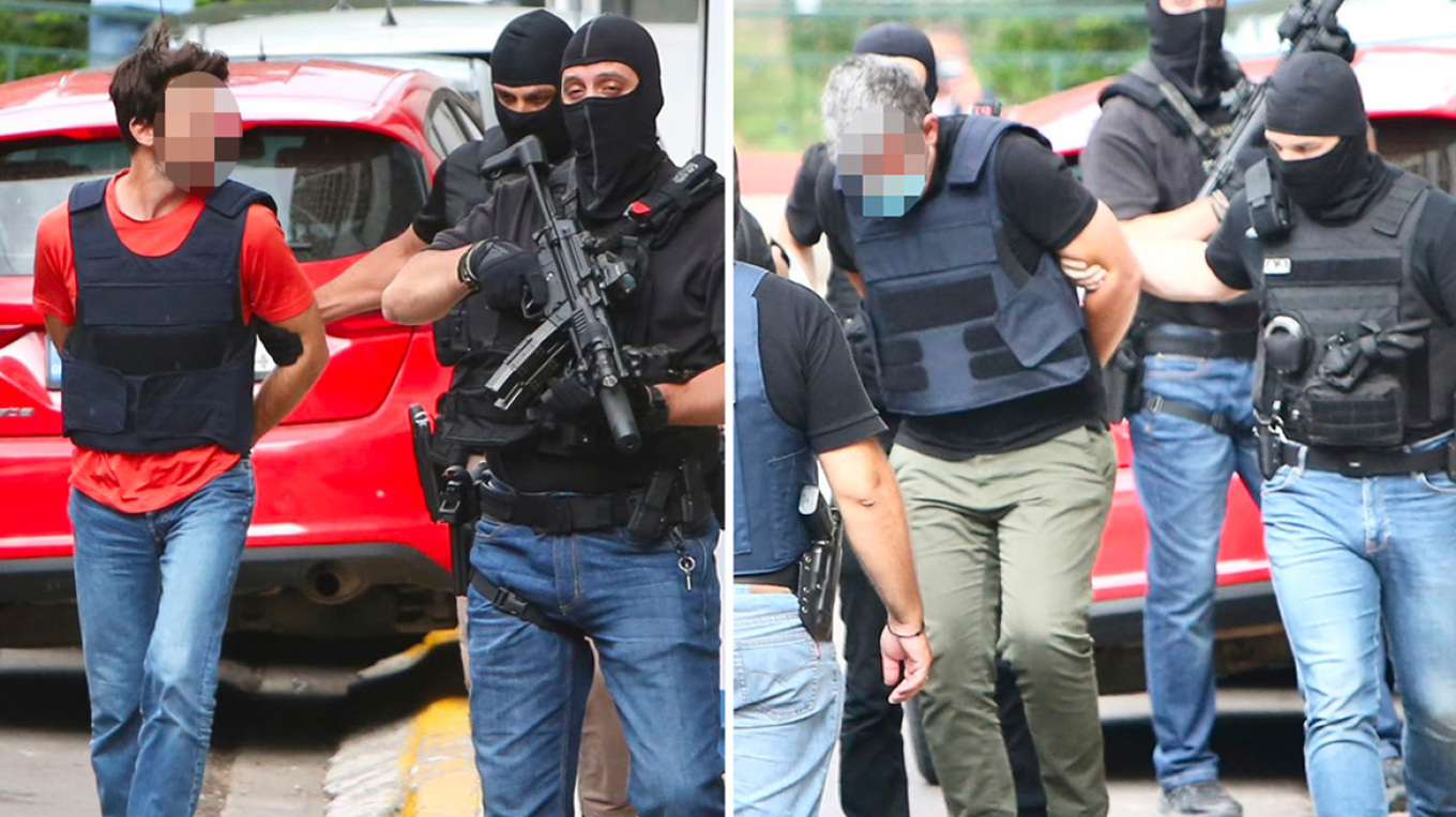 Στην Ευελπίδων οι δύο συλληφθέντες για τον φονικό εμπρησμό της Marfin, δείτε φωτογραφίες και βίντεο