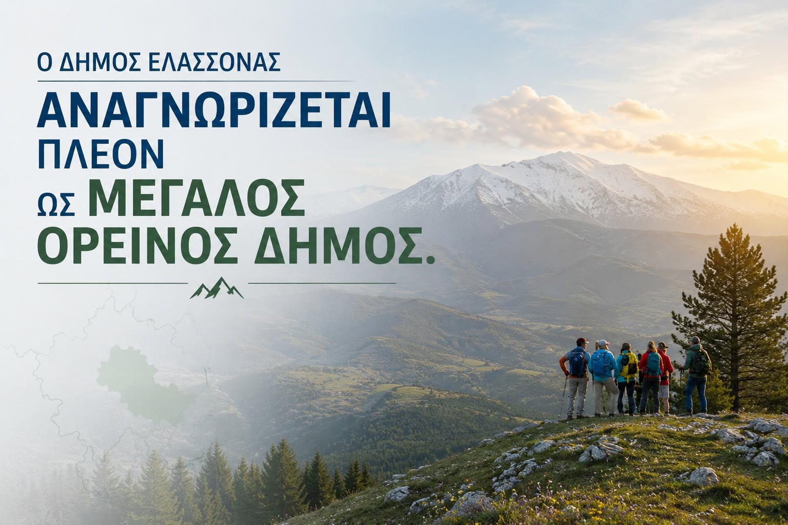 Ο Δήμος Ελασσόνας αναγνωρίζεται ως ορεινός Δήμος- δήλωση του δημάρχου Ν. Γάτσα