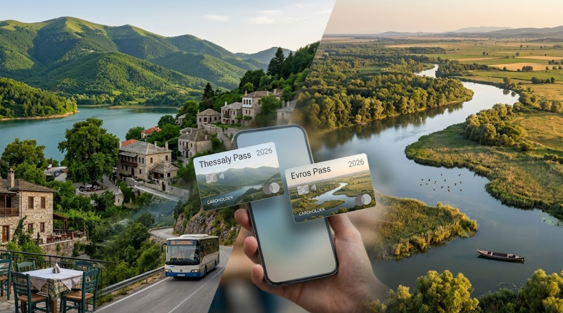 Thessaly Pass και Evros Pass 2026: Έως 250 ευρώ η ενίσχυση για διακοπές σε Θεσσαλία και Έβρο