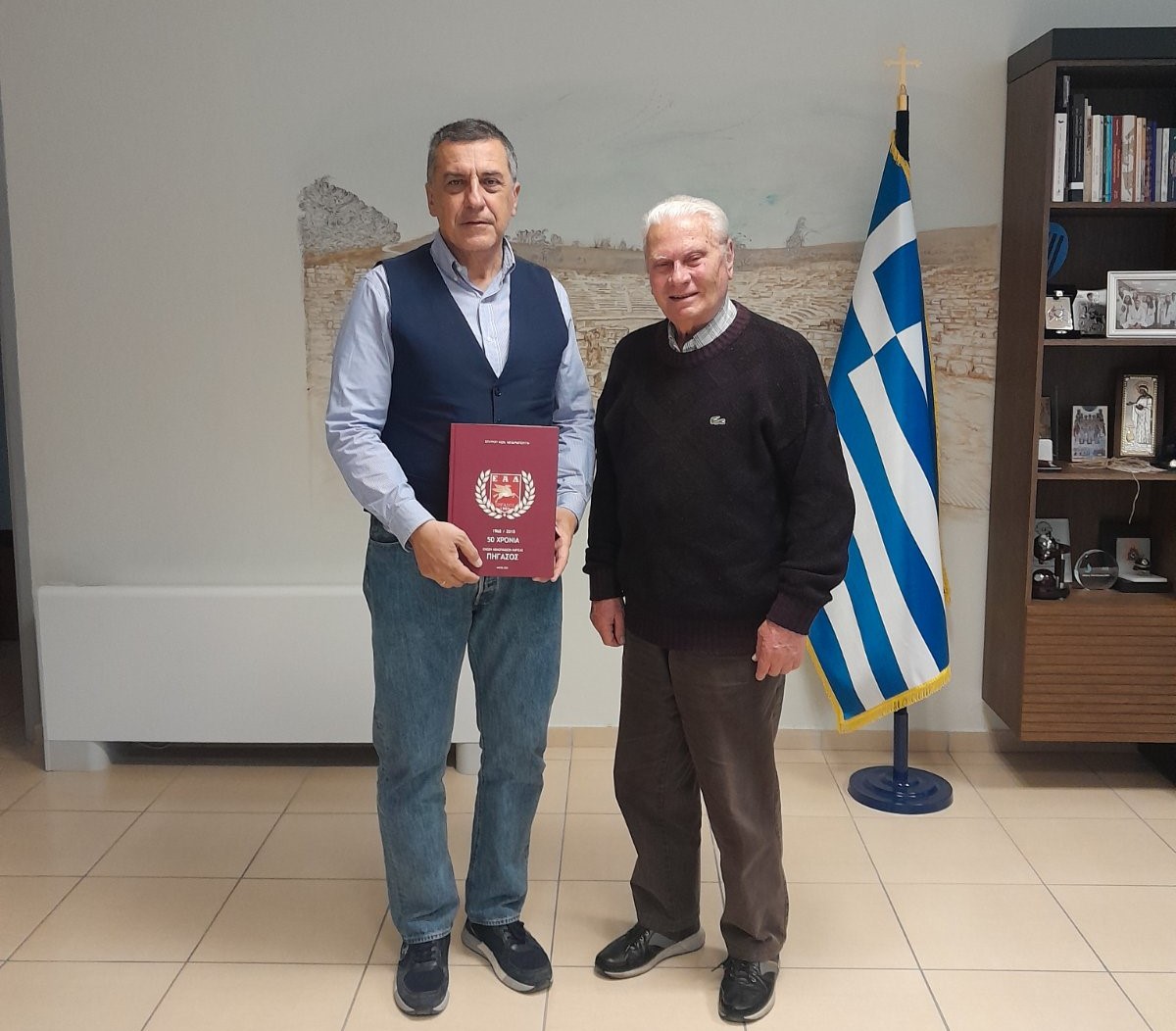 Τον Περιφερειάρχη Θεσσαλίας Δημ. Κουρέτα επισκέφθηκε ο επίτιμος πρόεδρος της ΕΑΛ Σπύρος Μπαρμπούτης