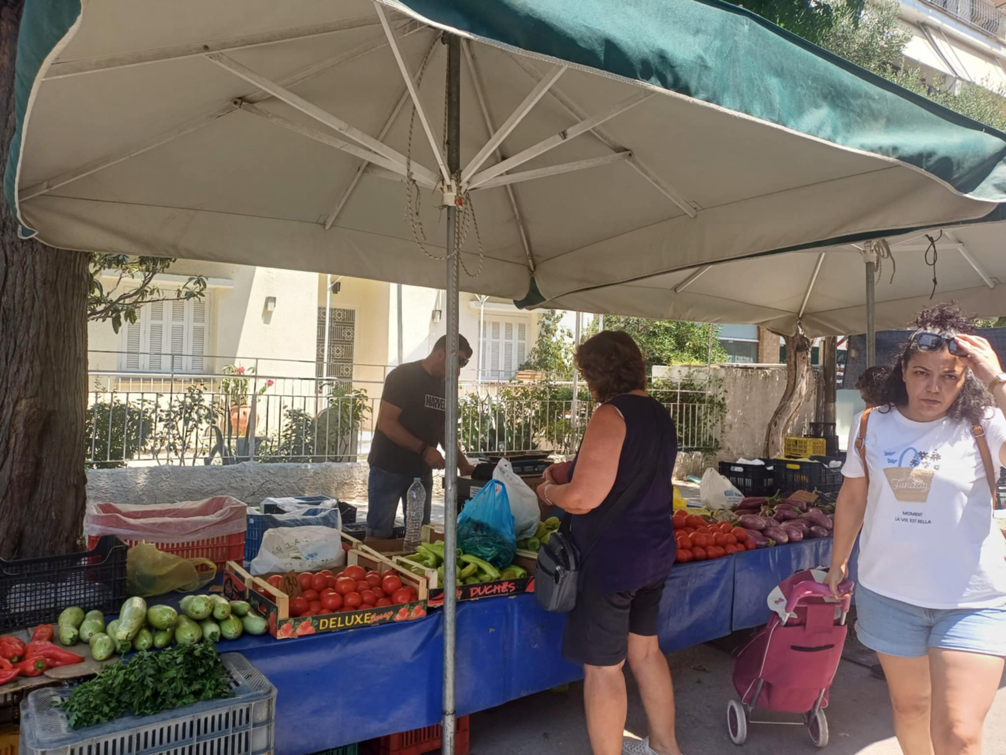 Λάρισα: Μειωμένη κίνηση στη λαϊκή του Σταθμού – Γεμάτοι πάγκοι, άδειες τσέπες (ΦΩΤΟ)