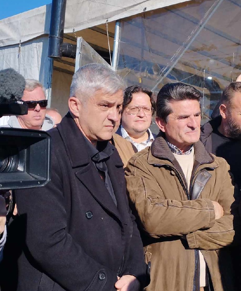 Θωμάς Παπαλιάγκας στο πλευρό του Νίκου Ανδρουλάκη στα μπλόκα