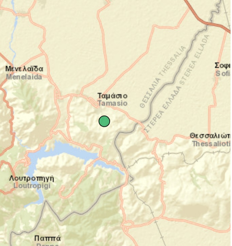 Σεισμός 3,8 Ρίχτερ μεταξύ Καρδίτσας - Φθιώτιδας