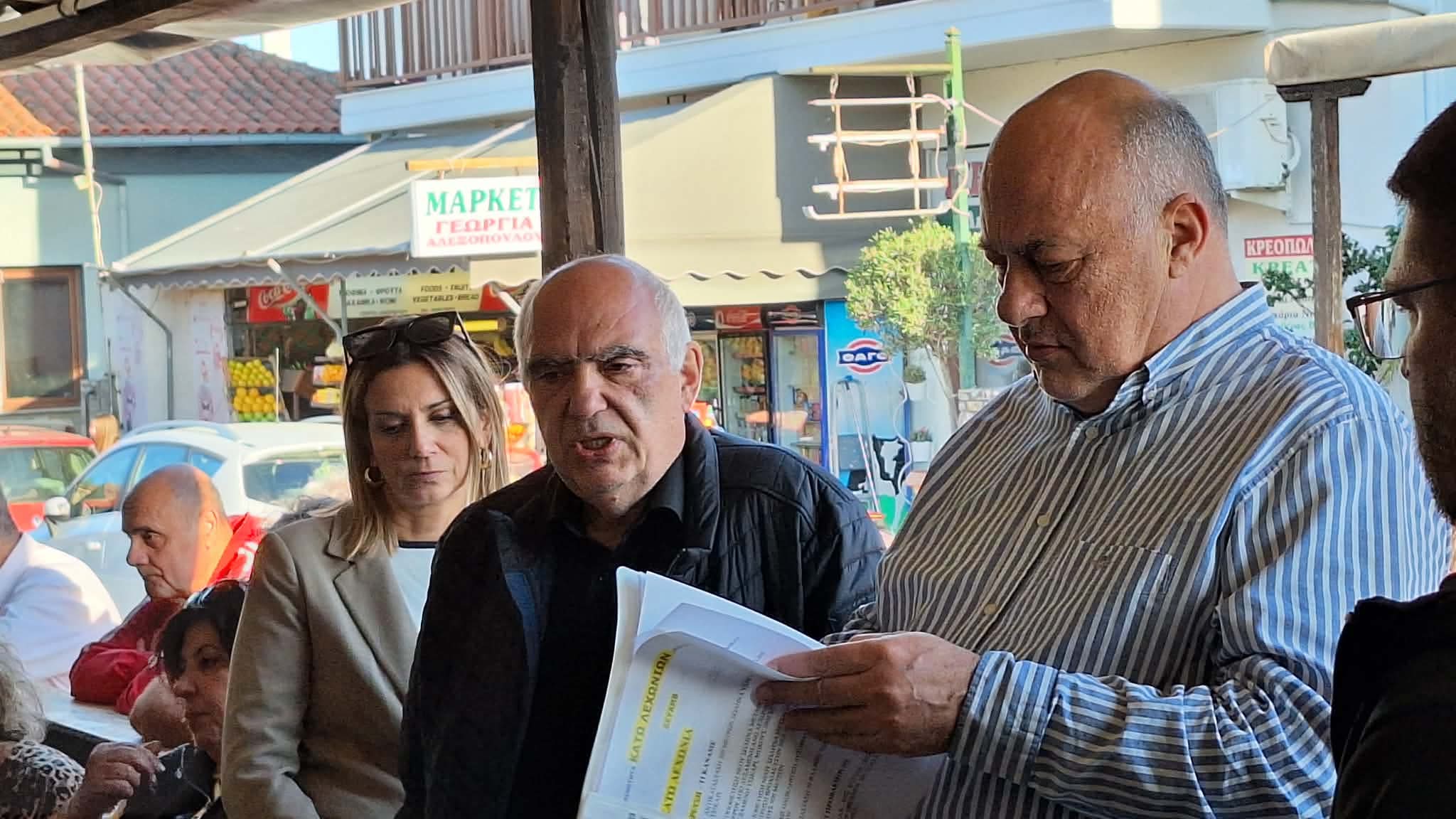 Στα Λεχώνια ο Αχιλλέας Μπέος – Επί τάπητος τα θέματα της καθημερινότητας και του νερού