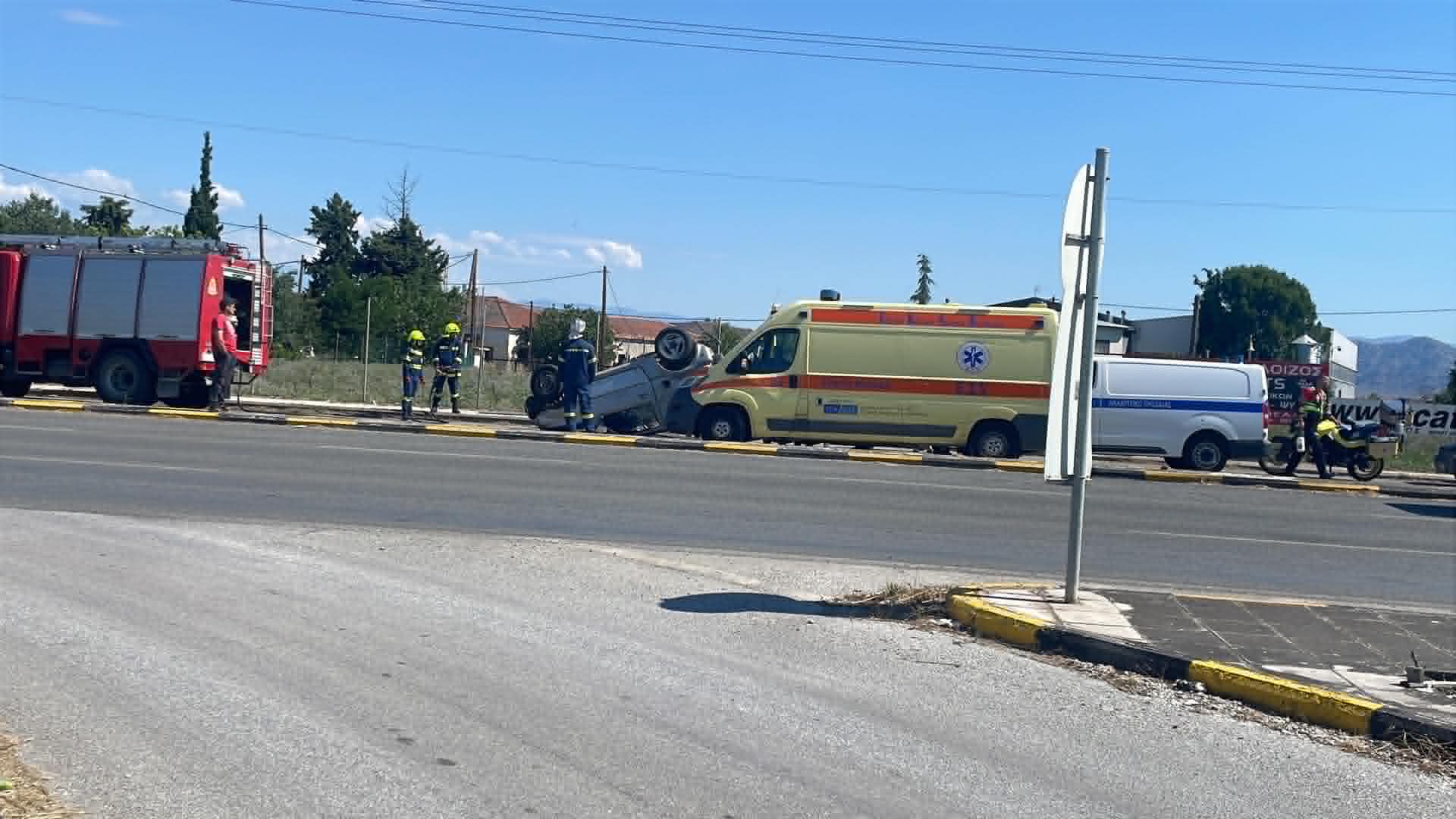 Τραυματίας 71χρονος στο θεαματικό τροχαίο της οδού Βόλου-δείτε εικόνες