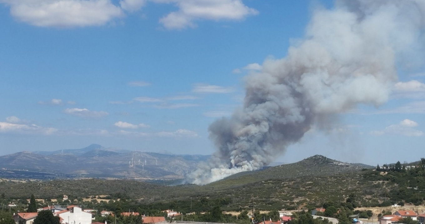 Φωτιά στην Οινόη: Μάχη για να μην φτάσει σε σπίτια, ήχησε το 112 για ετοιμότητα – Πού έχει διακοπεί η κυκλοφορία
