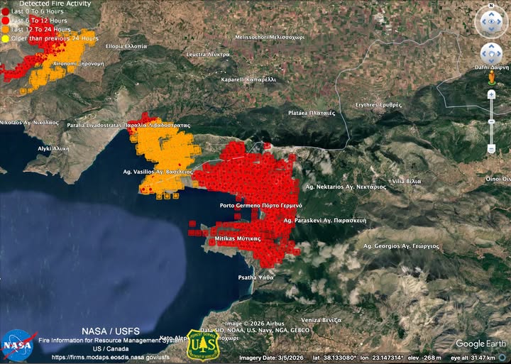 Πυρομετεωρόλογος για τη φωτιά σε Βοιωτία και Πόρτο Γερμενό: Ασύλληπτη καταστροφή, κάηκαν πάνω από 40.000 στρέμματα