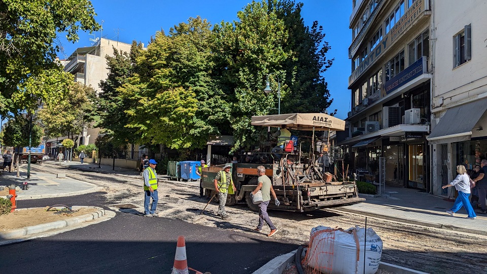 Δήμος Λαρισαίων: εργασίες ανακατασκευής των οδών Ηφαίστου - Εργατικής Πρωτομαγιάς τη Δευτέρα