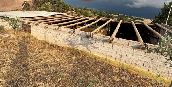 Κακοκαιρία - Φθιώτιδα: Ο δυνατός αέρας ξήλωσε στέγη ποιμνιοστασίου