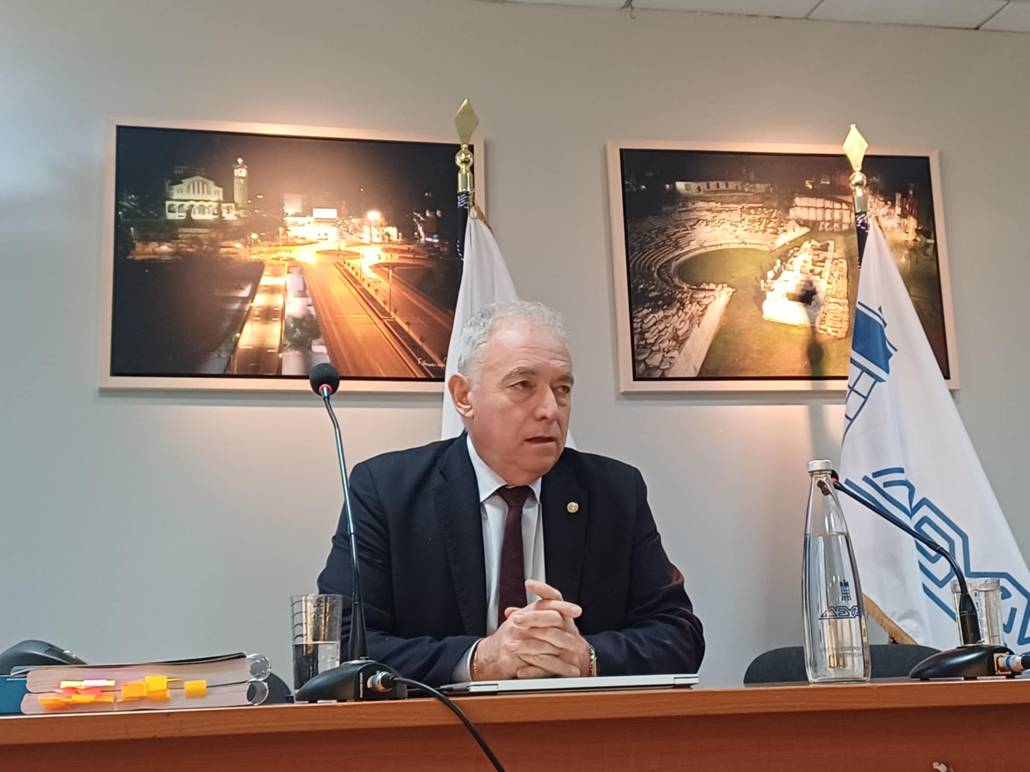 Εκδήλωση στη Λάρισα  παρουσία Λέκκα  για την αντιμετώπιση κλιματικών κινδύνων (ΦΩΤΟ)