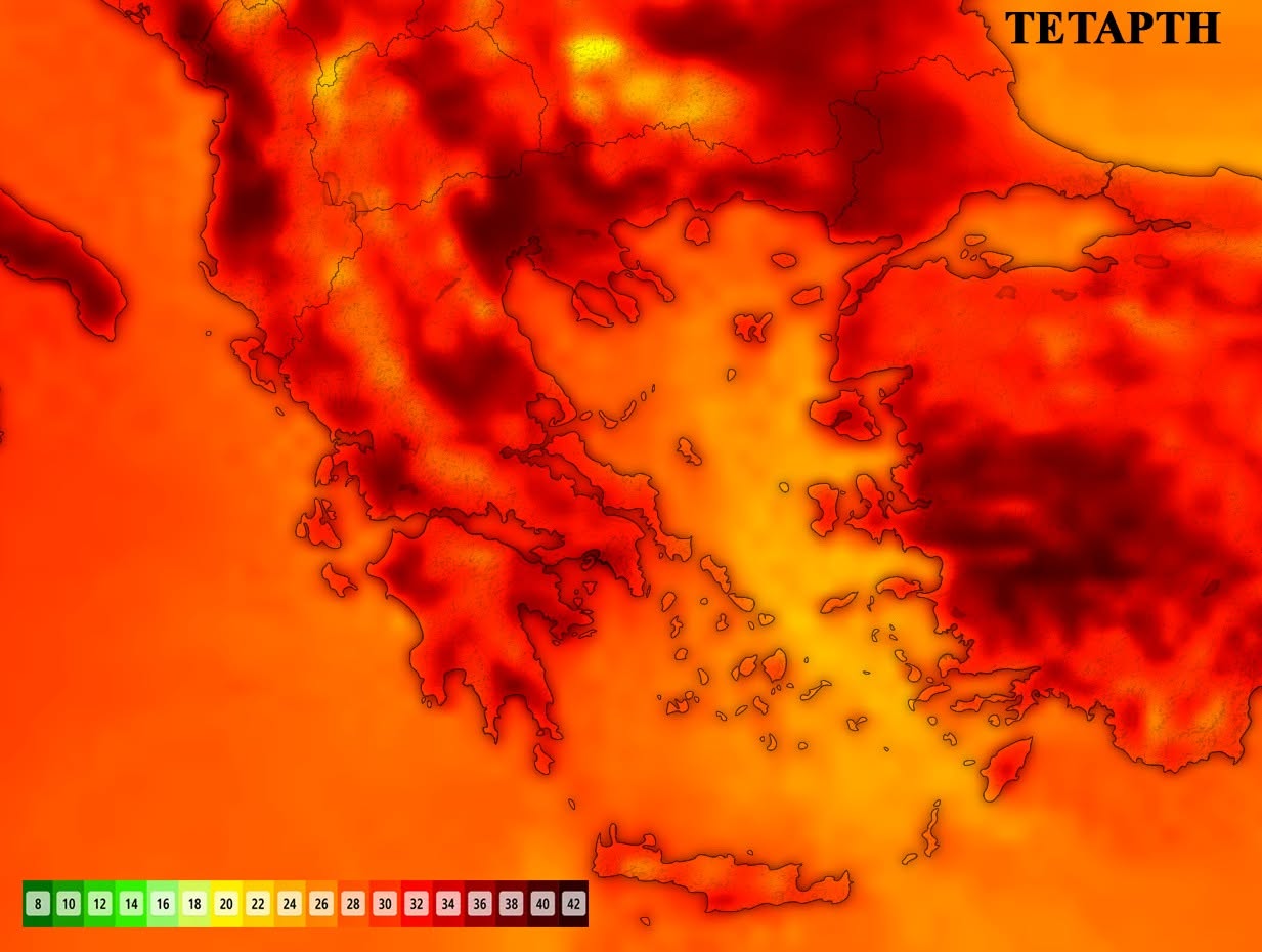 Έρχεται παρατεταμένη αυγουστιάτικη ζέστη (χάρτες)