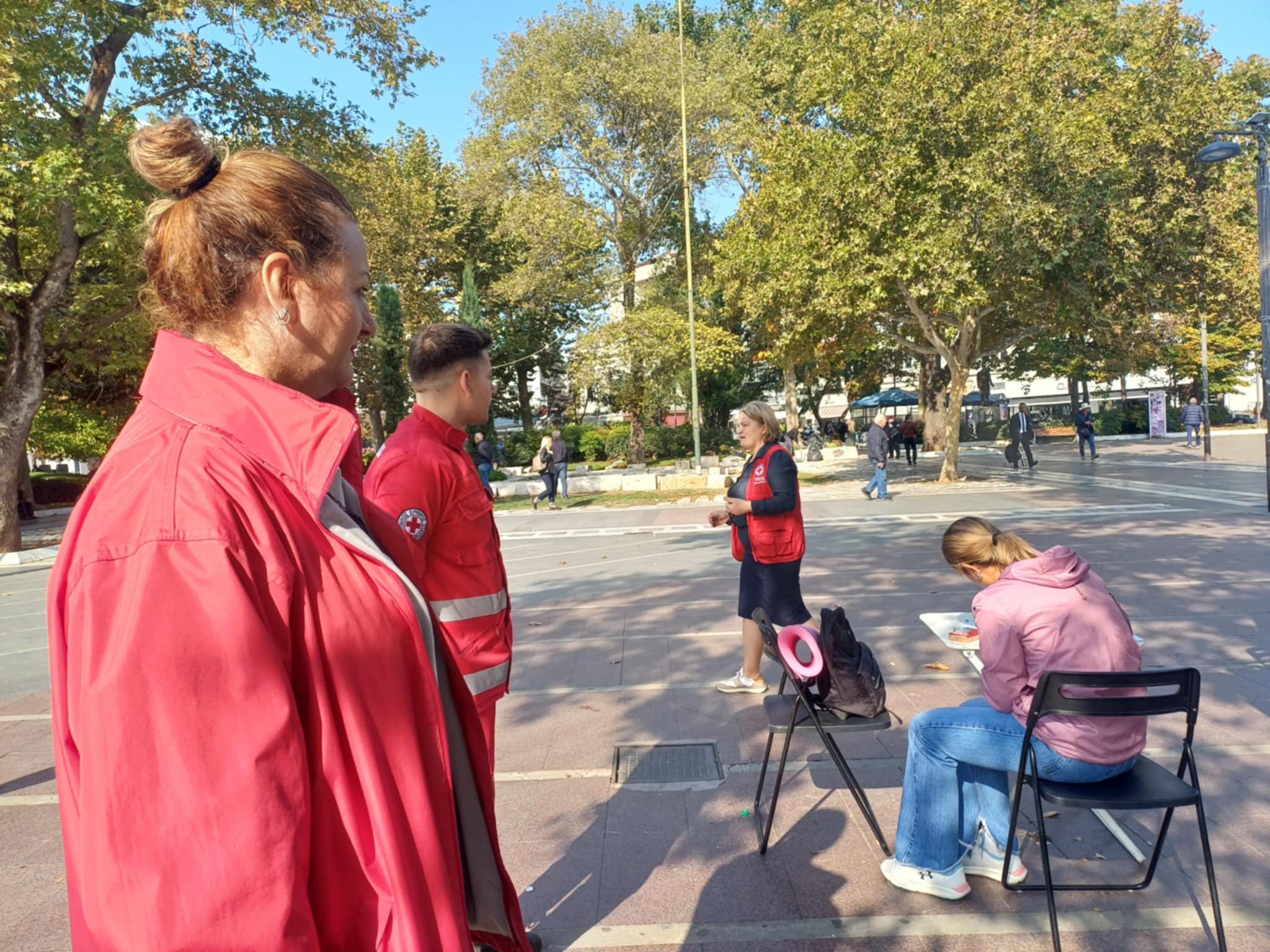 Εθελοντική αιμοδοσία ΕΕΣ στην κεντρική πλατεία της Λάρισας (ΦΩΤΟ)