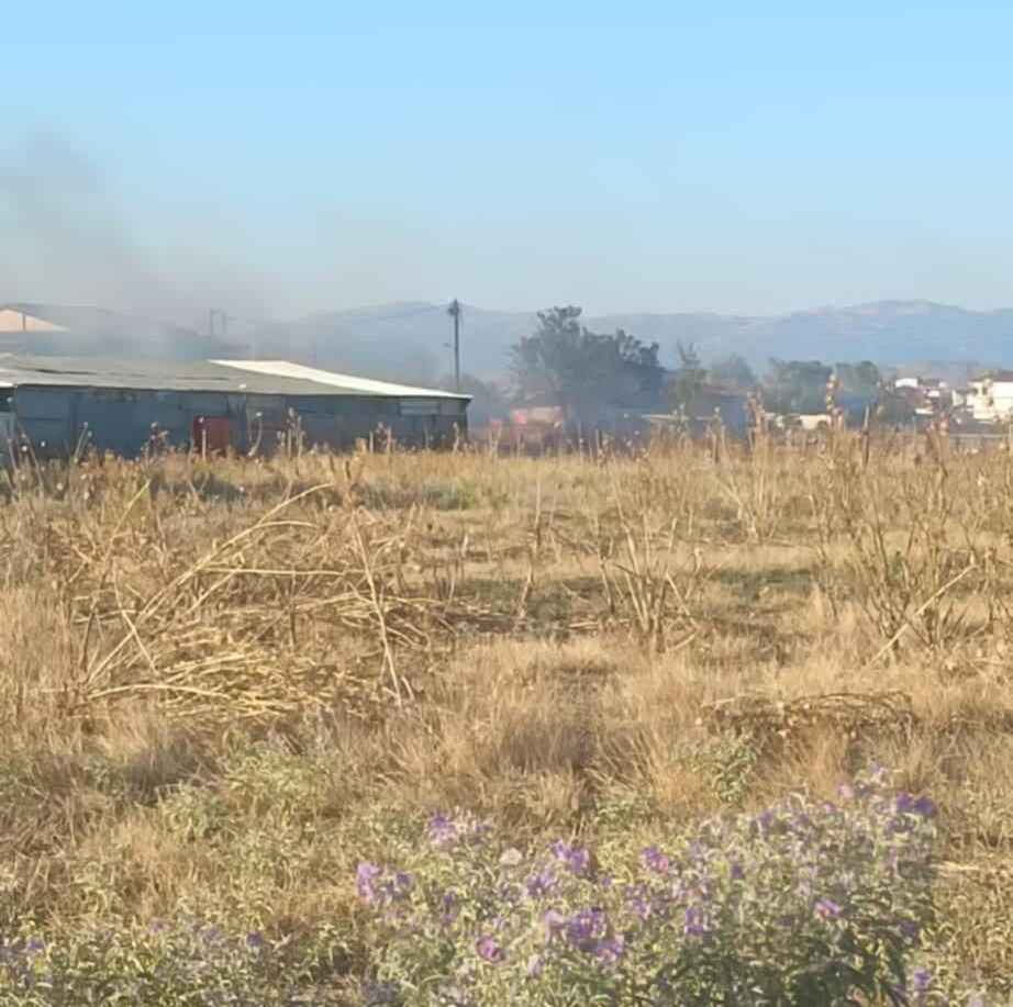 Συναγερμός στην Πυροσβεστική Λάρισας για φωτιά σε ξερά χόρτα στην περιοχή της Τούμπας