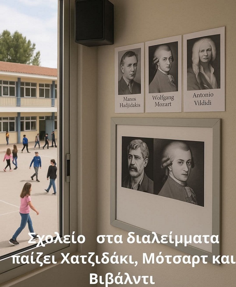Δημοτικό σχολείο στη Λάρισα παίζει Μότσαρτ, Βιβάλντι και Χατζιδάκη στα διαλείμματα