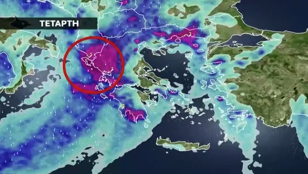 Επιδείνωση του καιρού από τις βραδινές ώρες της Τετάρτης με ακραίες βροχοπτώσεις (χάρτες)