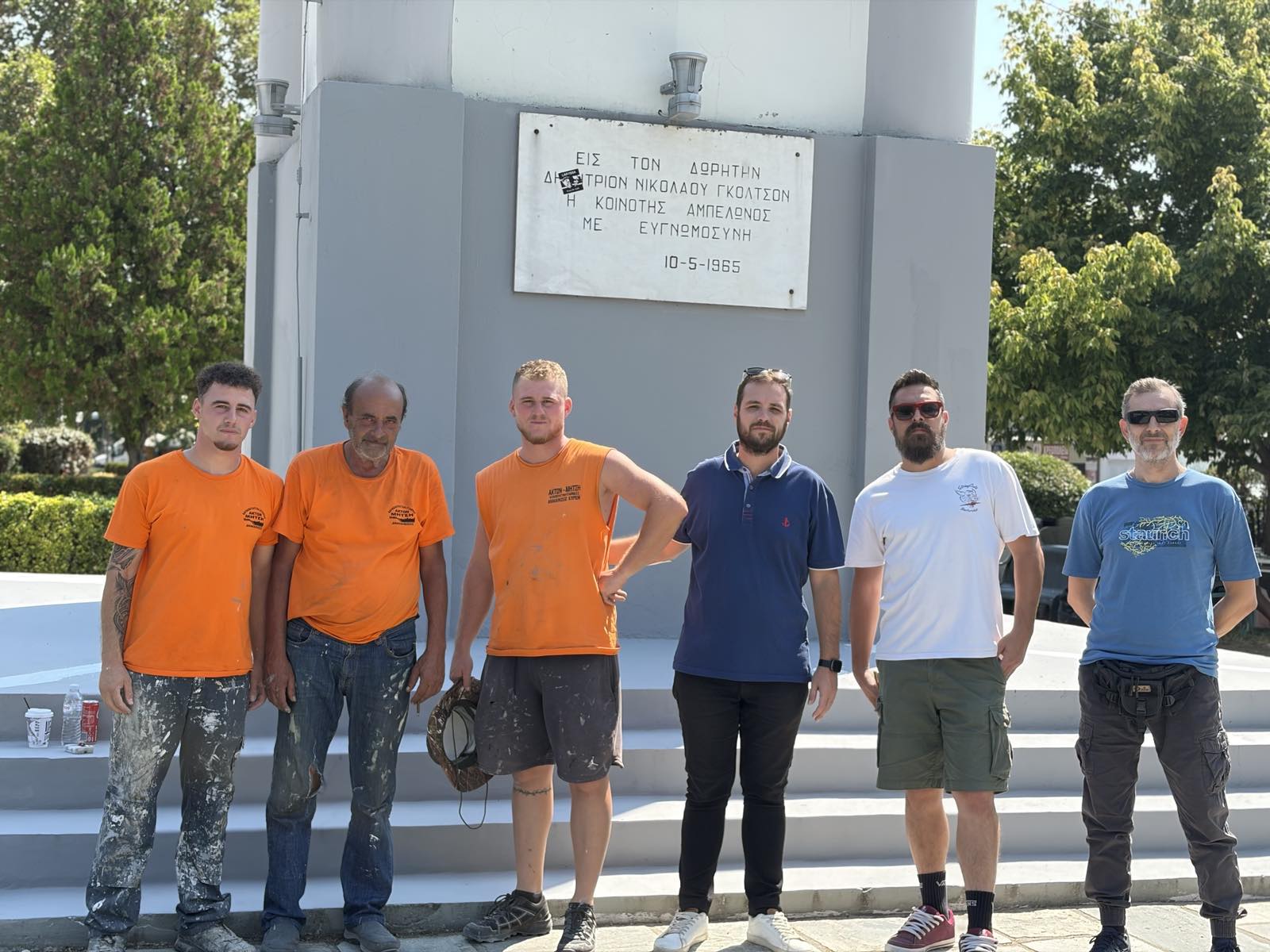 Παρεμβάσεις αποκατάστασης και συντήρησης στην πλατεία του Αμπελώνα