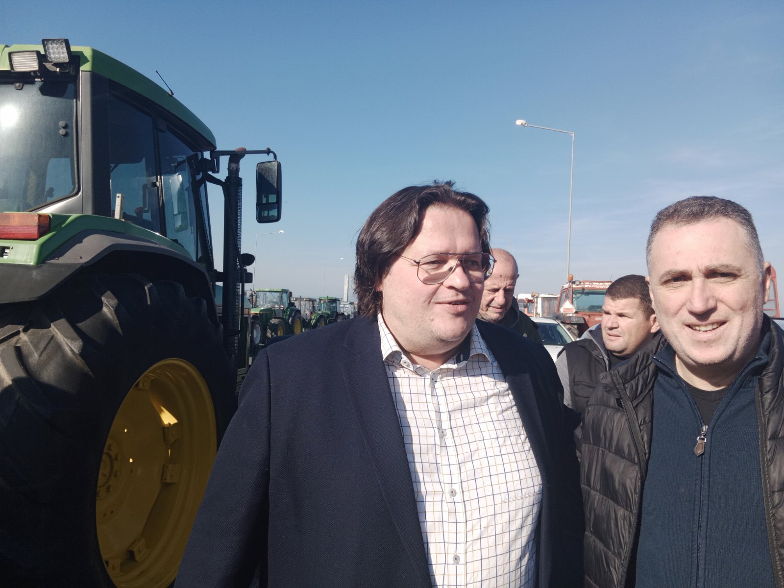 Θωμάς Παπαλιάγκας στο πλευρό του Νίκου Ανδρουλάκη στα μπλόκα