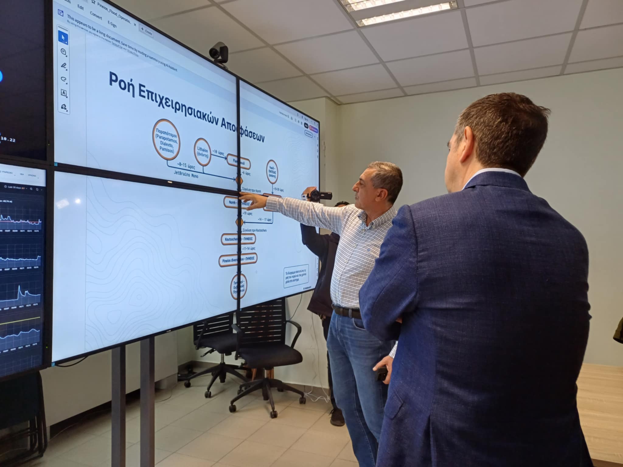 Τσίπρας στην ξενάγηση στο Επιχειρησιακό Κέντρο: Οι Θεσσαλοί εξακολουθούν να ζουν με ανασφάλεια για τις πλημμύρες (ΦΩΤΟ+video)