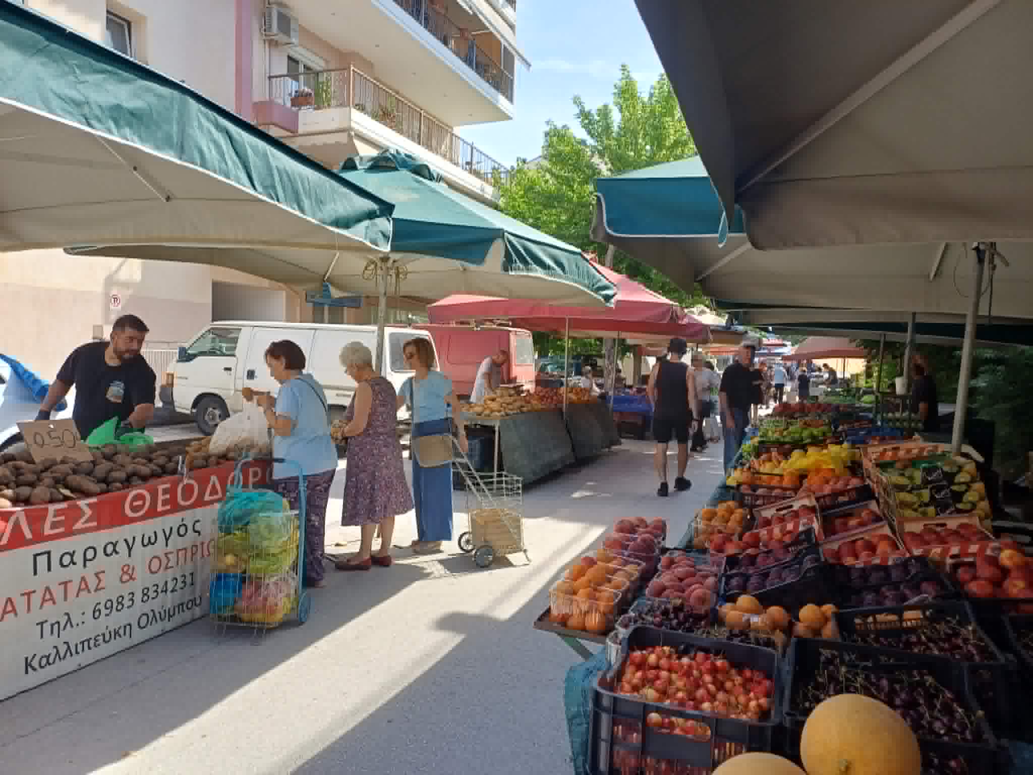 Η ακρίβεια και η έλλειψη ρευστότητας αλλάζουν καταναλωτικές συνήθειες στους Λαρισαίους στη Λαϊκή (ΦΩΤΟ)