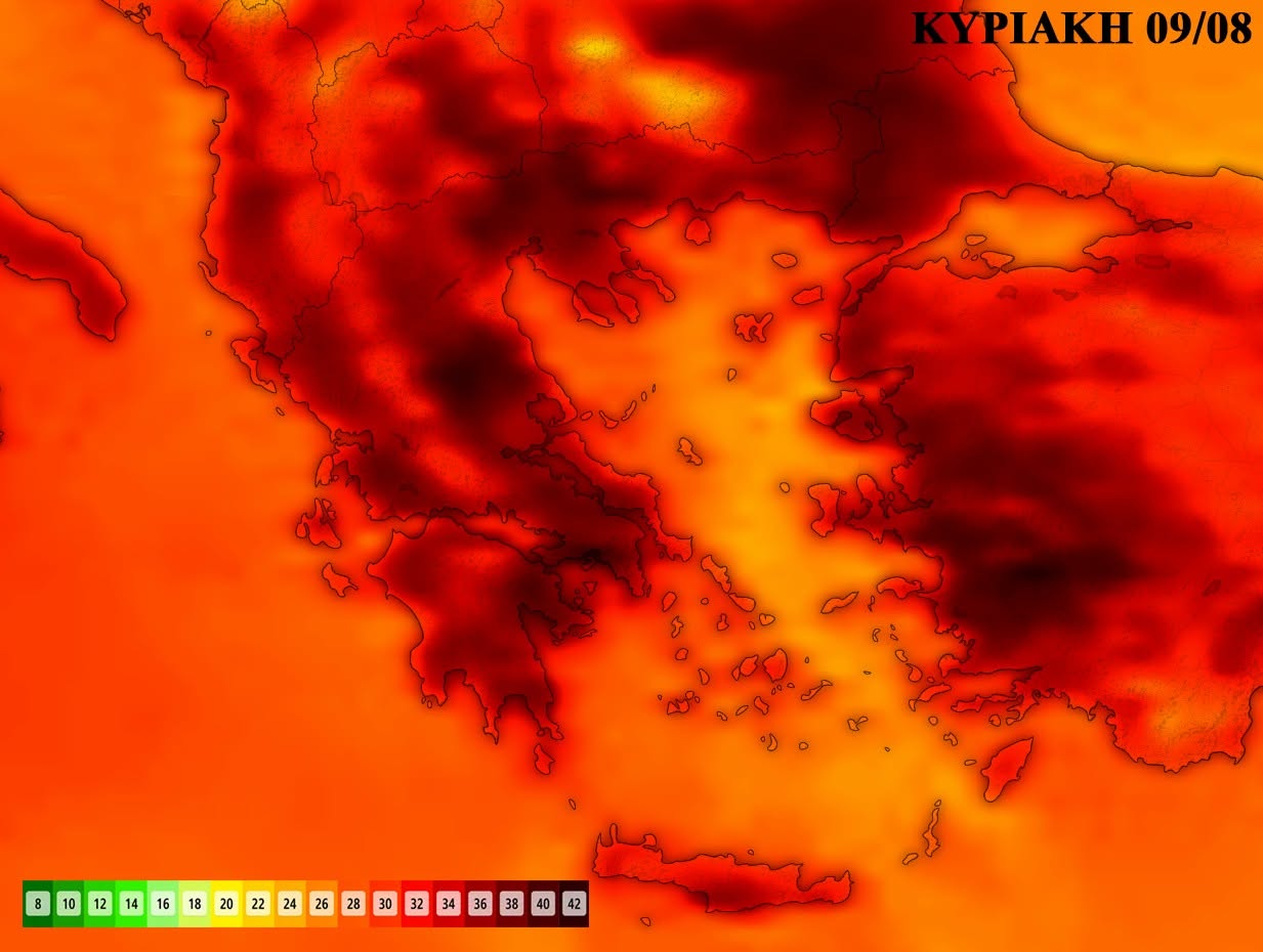 Έρχεται παρατεταμένη αυγουστιάτικη ζέστη (χάρτες)