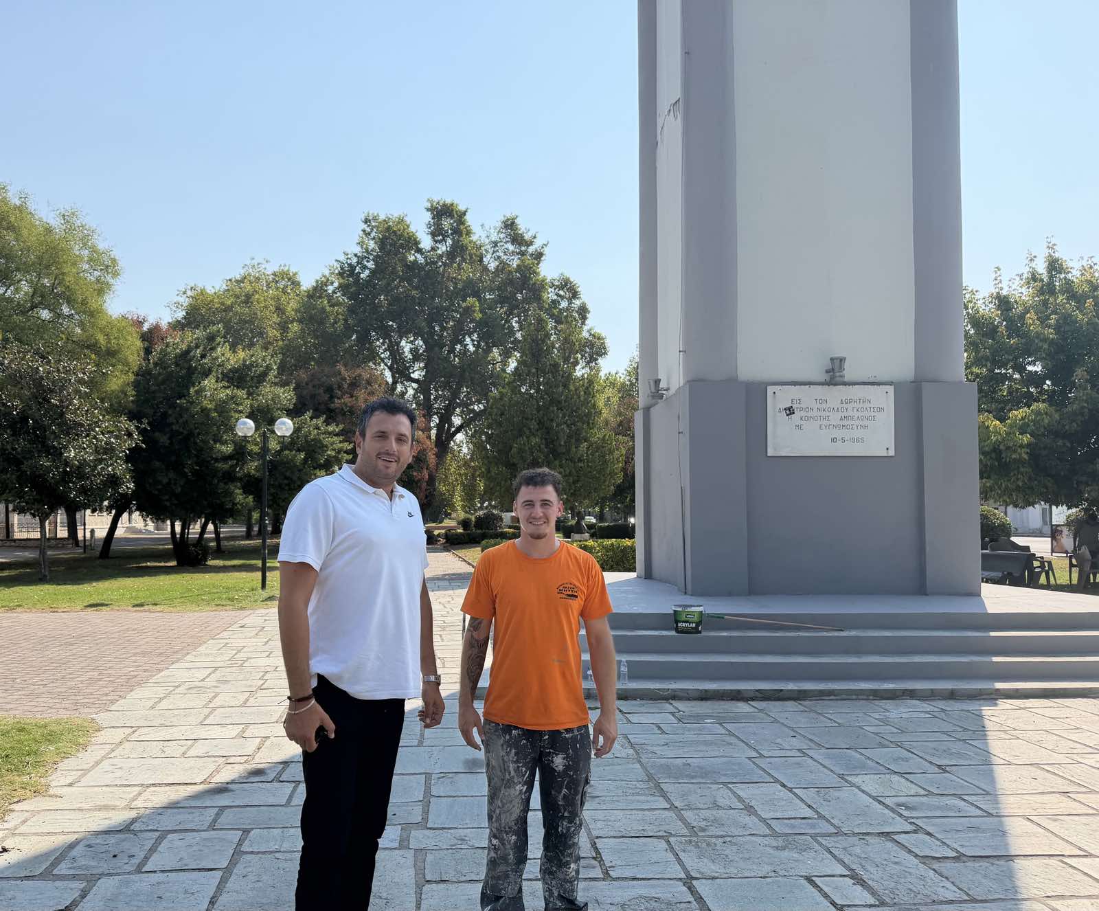 Παρεμβάσεις αποκατάστασης και συντήρησης στην πλατεία του Αμπελώνα