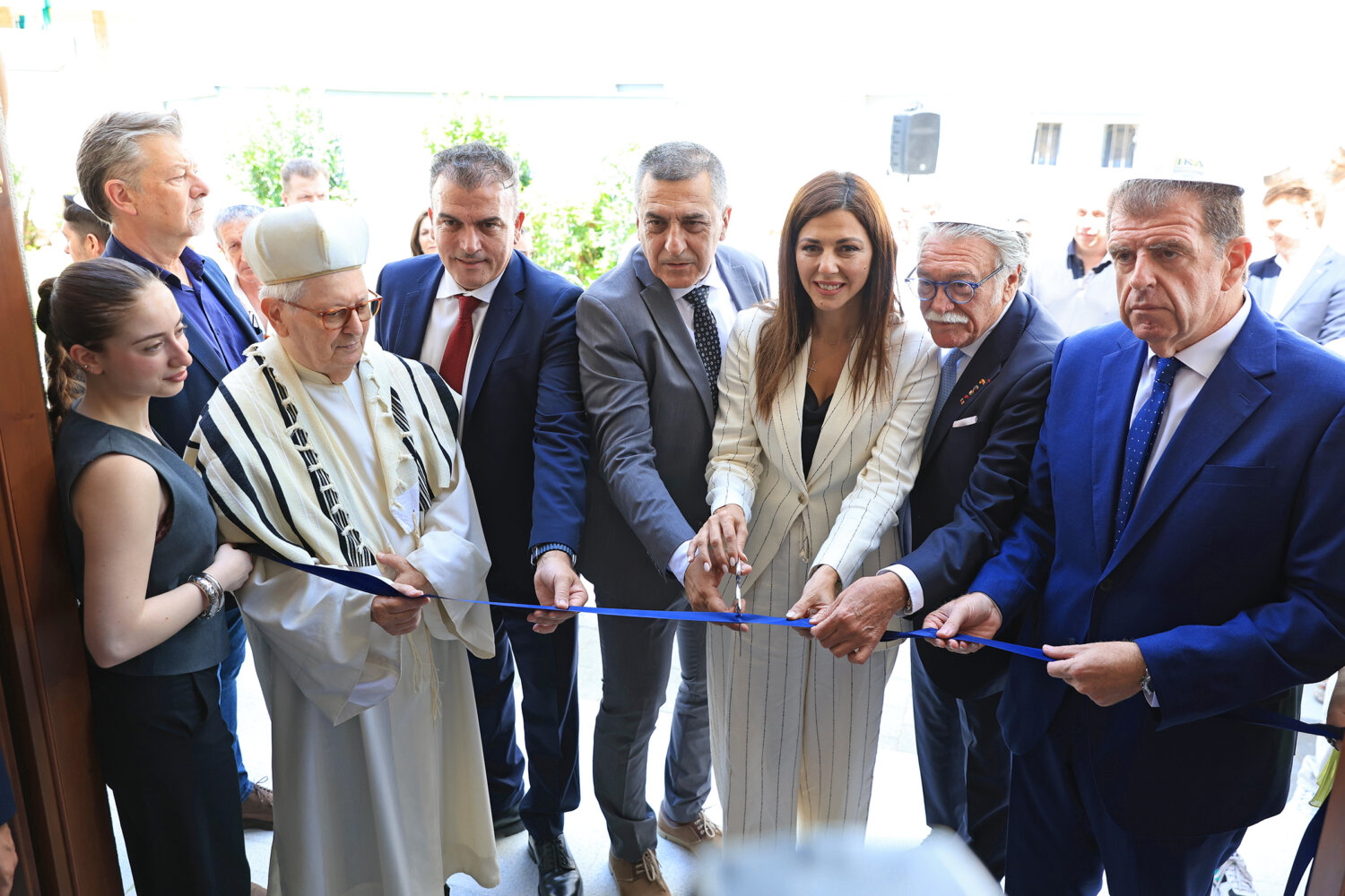 Συγκέντρωση και πορεία αλληλεγγύης στη Λάρισα για την Παλαιστίνη στο διάρκεια των εγκαινίων της Συναγωγής (ΦΩΤΟ)