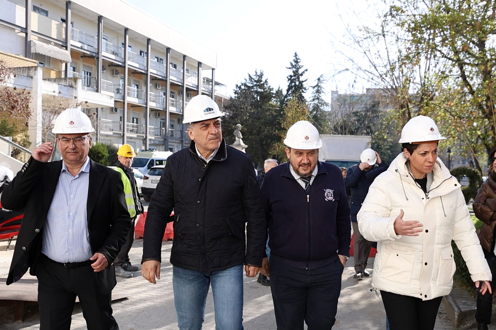 Ξεκίνησαν οι εργασίες για τη συνδετήρια πτέρυγα 115 κλινών του ΓΝΛ-Αυτοψία Περιφερειάρχη Θεσσαλίας