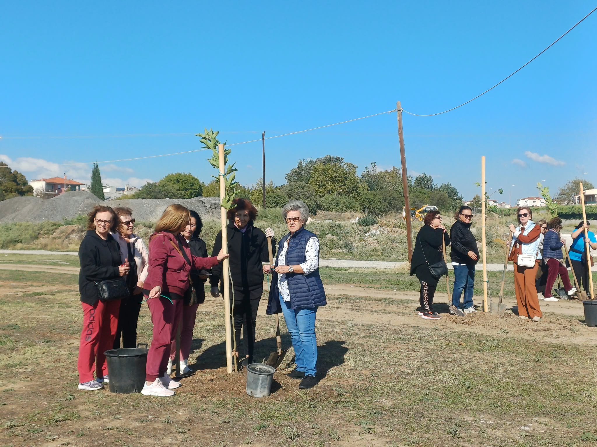 ΚΑΠΗ Δήμου Λαρισαίων: Δενδροφύτευση στο πάρκο των χρωμάτων (ΦΩΤΟ)