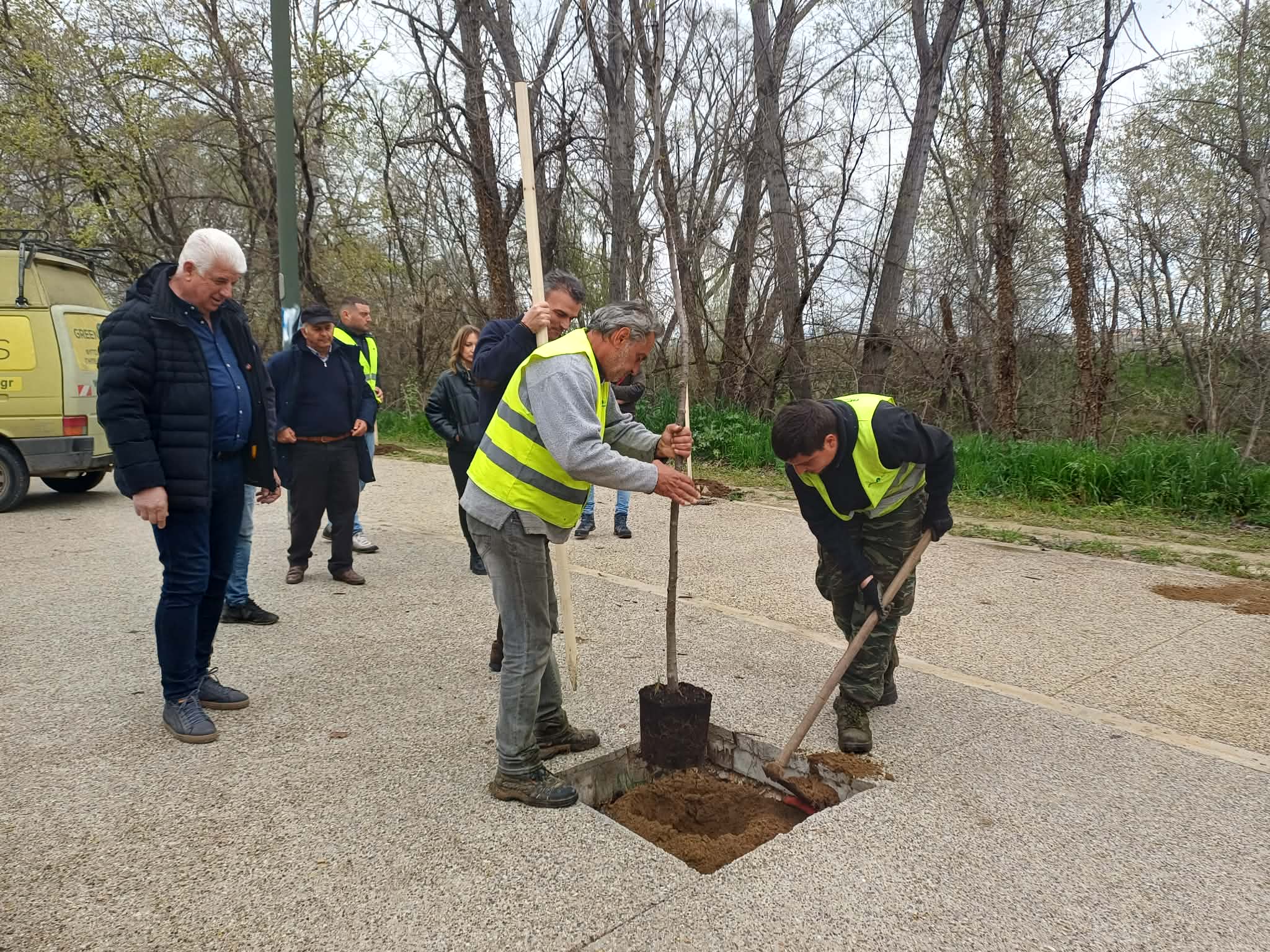 Ο Δήμος Λαρισαίων φυτεύει 700 δέντρα στην κοίτη του Πηνειού (ΦΩΤΟ)