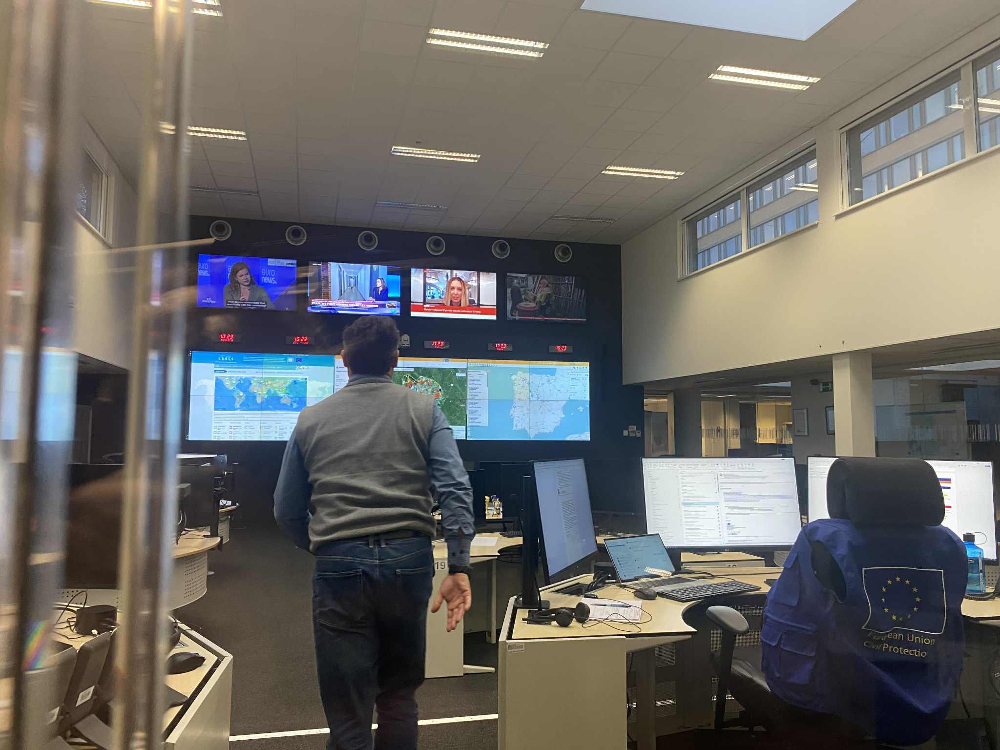 Στη καρδιά του Κέντρου Πολιτικής Προστασίας της Ευρώπης- το...άγρυπνο μάτι του Copernicus