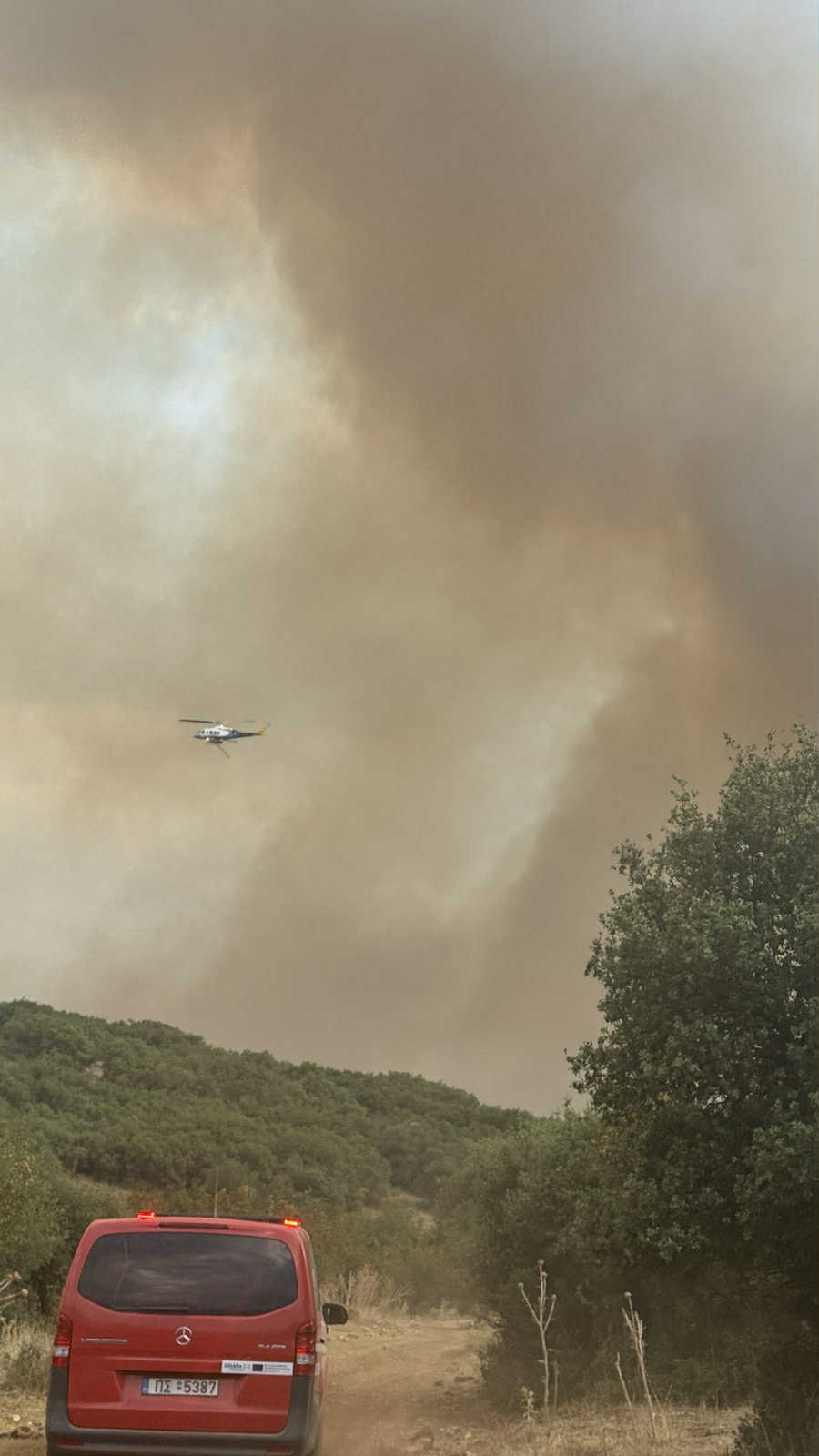 Καίει όλη νύχτα η πυρκαγιά που ξέσπασε το απόγευμα στο Δαμάσι (ΦΩΤΟ+video)