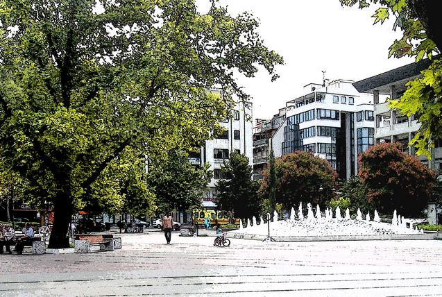 Η κεντρική πλατεία της Λάρισας - Δημάρχου Σάπκα Η κεντρική πλατεία της Λάρισας - Δημάρχου Σάπκα